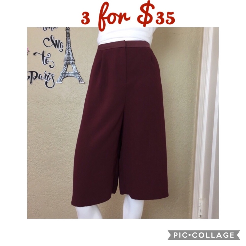 Topshop Wideleg Crop Pants - Picture 1 of 8